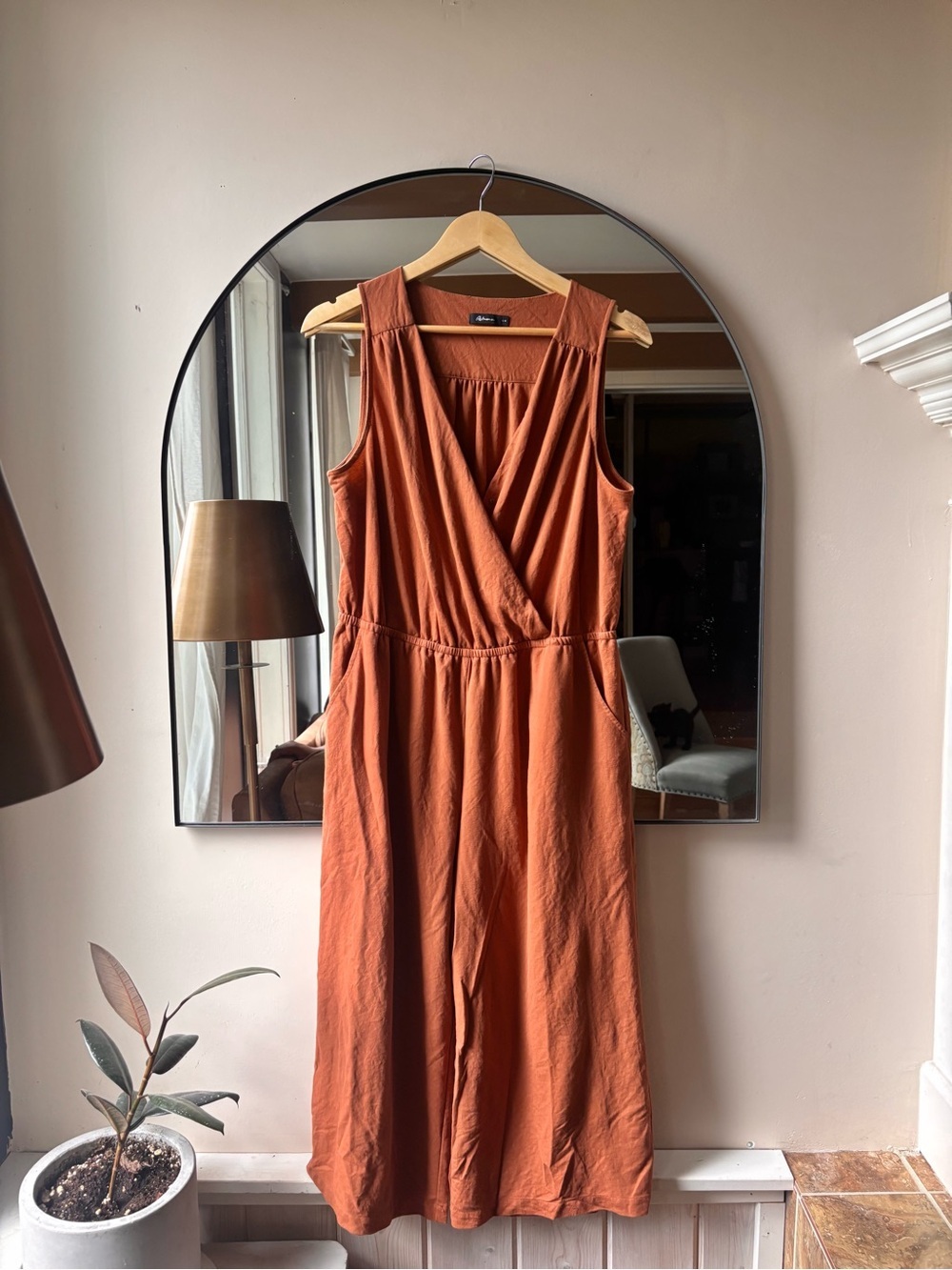 REITMANS | rust jumpsuit | size large